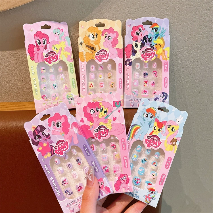 Детская мультяшная наклейка для ногтей Pony Poly милая ношение наклейки для ногтей Маленькая девочка съемный маникюрный патч подарок