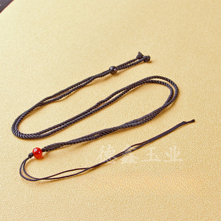 Cordón colgante al por mayor cordón de cuello multicolor jade ágata cordón tejido ajustable cordón de collar más cuentas de jade