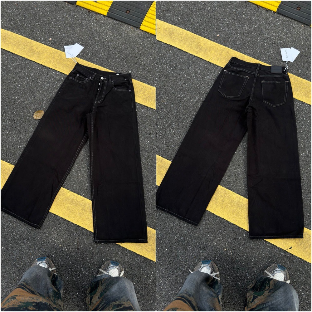 Acne Studios Jeans Loose Low-Rise Wide-Leg Black