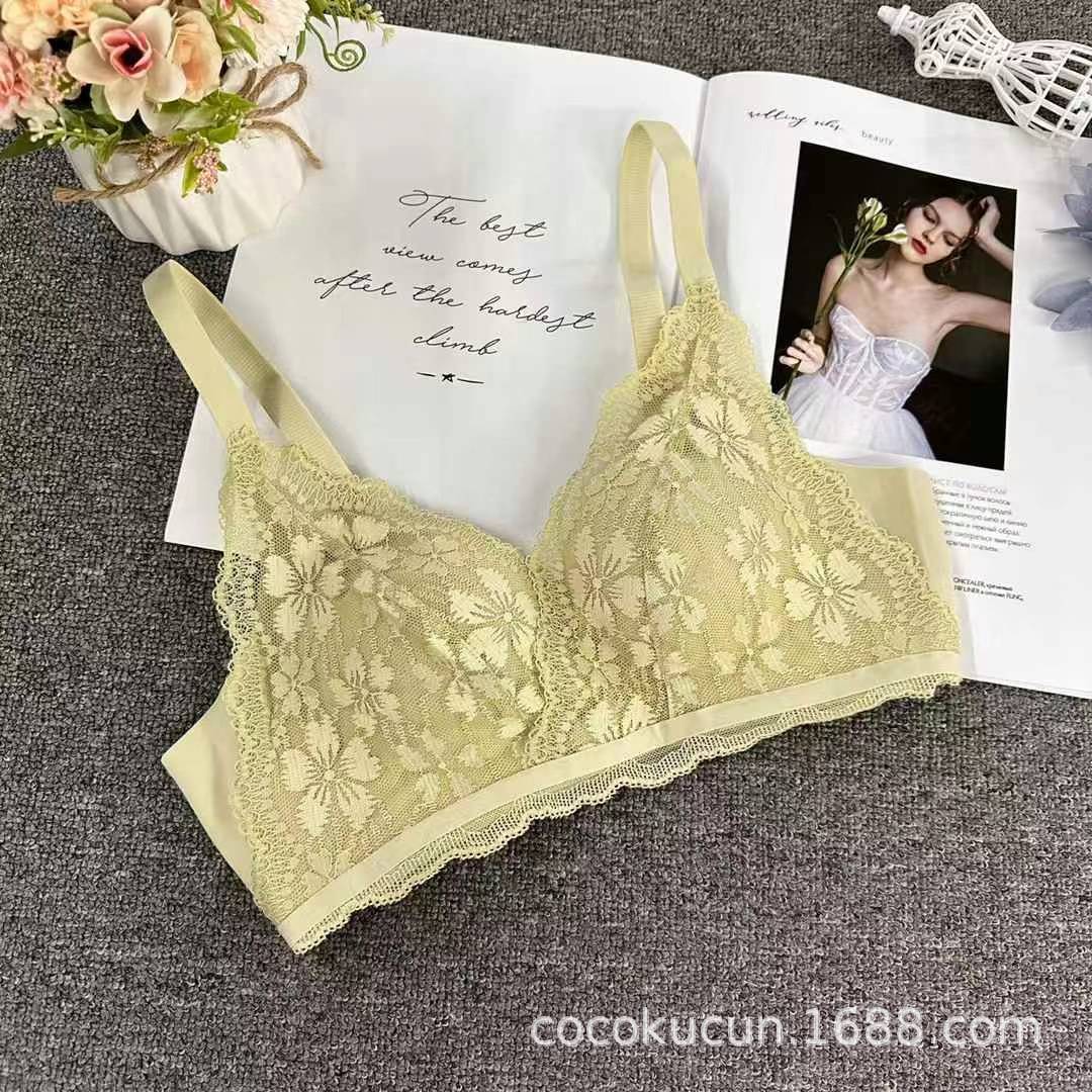 Nueva ropa interior de mujer europea y americana confortable sin anillo de acero bra de copa al por mayor fábrica