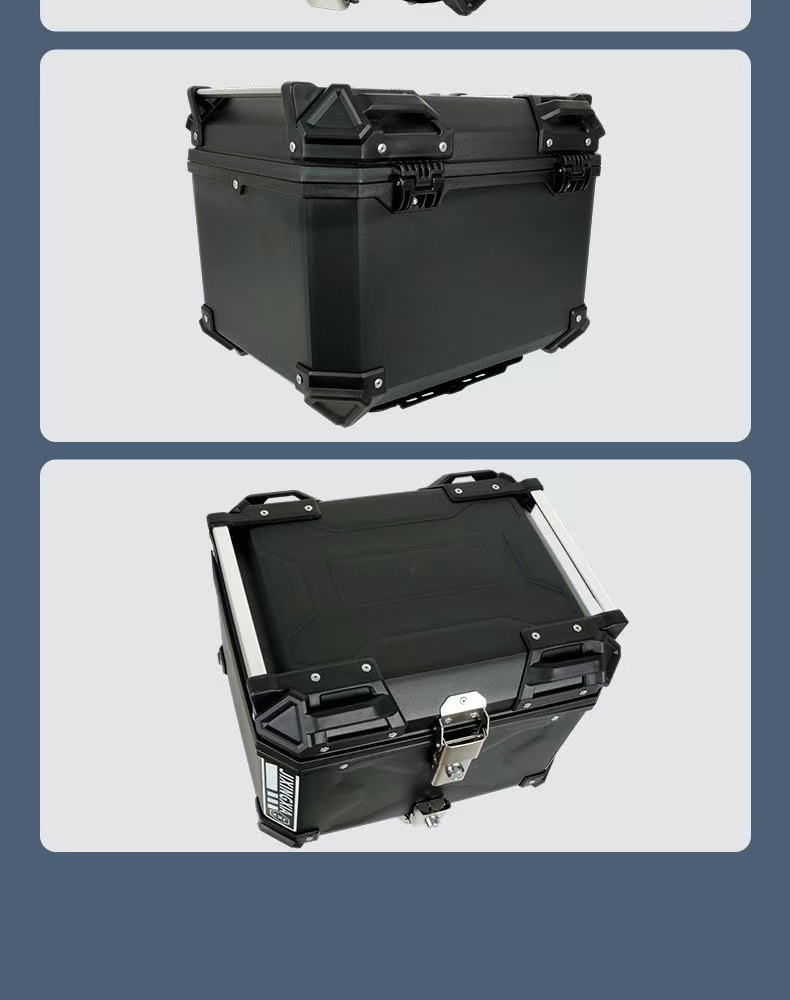 Quick-release thickened motorcycle trunk, universal large-capacity storage box for electric scooters and mopeds