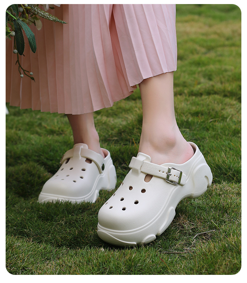 Kevät 2024 Uudet paksupohjaiset naisten paksut kesäiset päällysvaatteet, joissa on lisääntynyt EVA-liukuesteisten sandaalien ja tohveleiden tukkumyynti_voghion.com