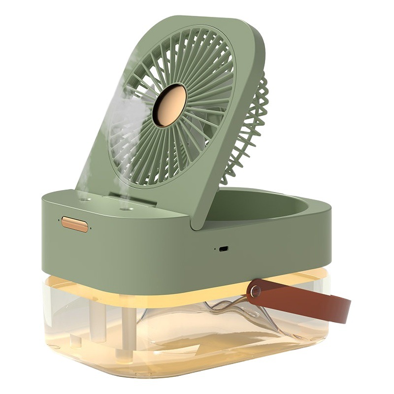 Mini ventilador de escritorio humidificador de aroma 2 - en - 1 refrigeración pequeña oficina de aire acondicionado USB portátil silencioso estudiante