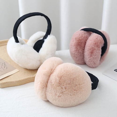 Foldable Ear Muffs Warm Winter Ear Protection for Men and Women Cute Student Plush Ear Covers Korean Style Rabbit Hair imitation Thickened Anti-Frost Ear Bag