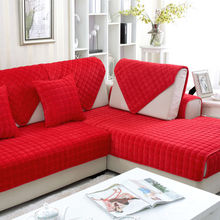 毛绒加厚沙发垫批发法兰绒防滑坐垫冬季沙发套四季通用沙发罩批发