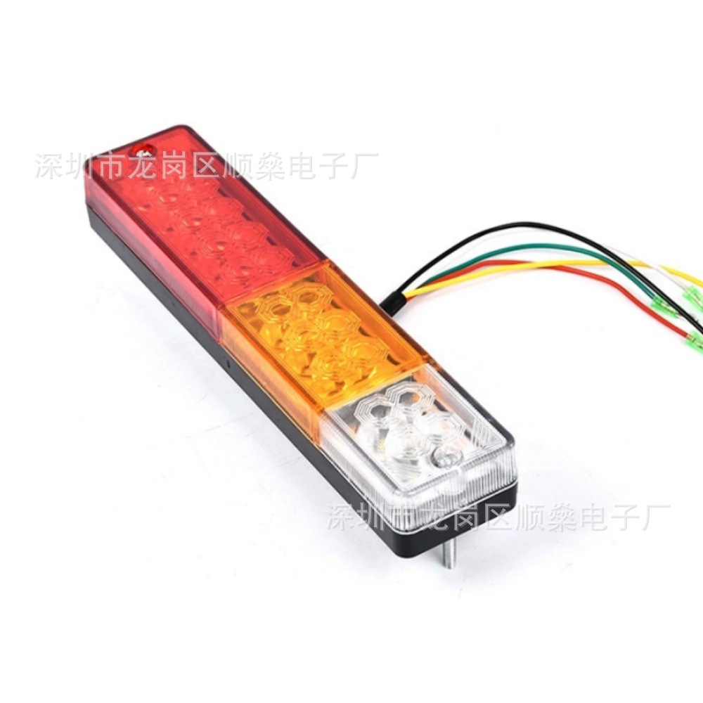 Cross-Border Export 12V24V20Led Rv Tail Light Trailer Truck Tail Light Three-Color Trailer Tail Light