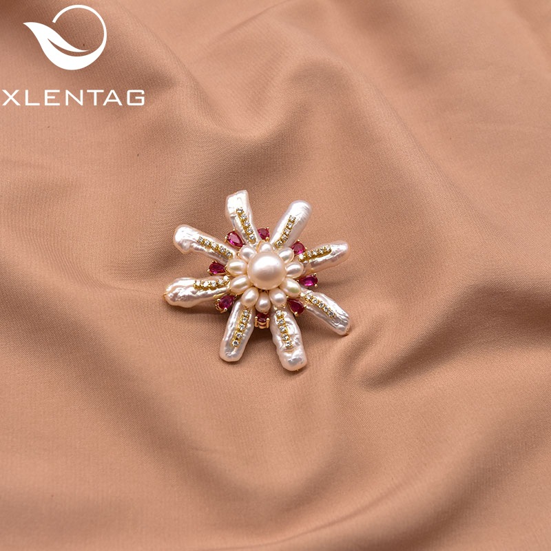 Xdentag 2021 nuevo natural barroco perla ramillete original hecho a mano europeo y americano retro broche image 7
