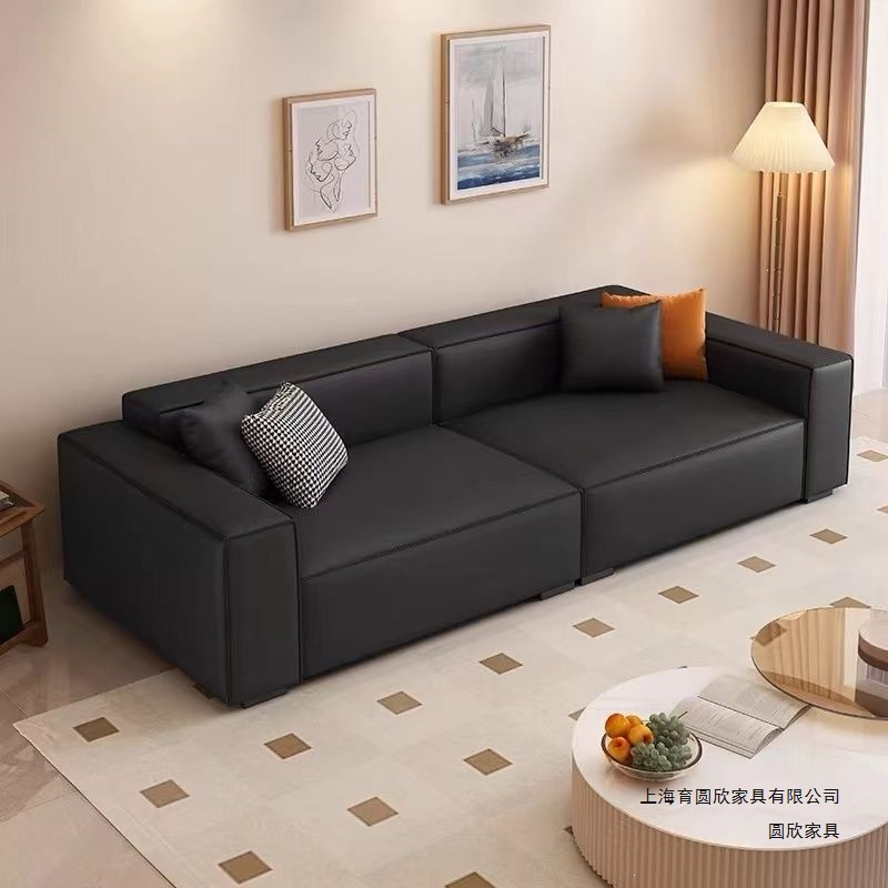 Italian-style living room cat-scratch-resistant leather sofa, two-seater, three-seater, four-seater leisure sofa, small apartment sofa, rental house office sofa