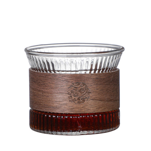 Hammered glass master cup home kung fu tea set Japanese heat-resistant vertical pattern small tea cup single tea bowl tea cup