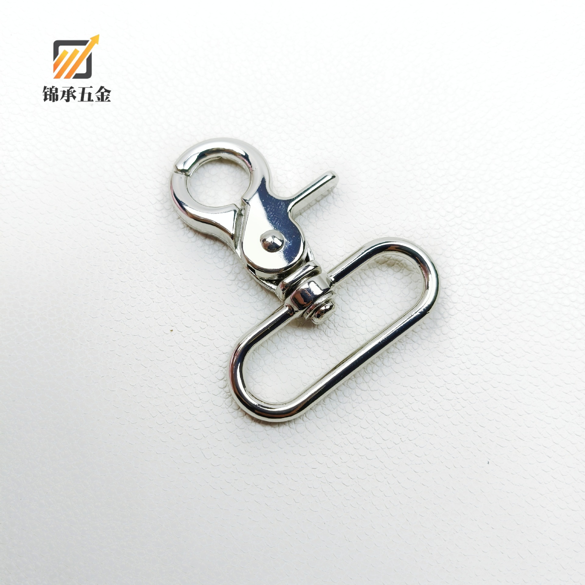 服饰箱包五金钩扣 织带锌合金弹簧钩 挂镀白叻一寸半大钳扣