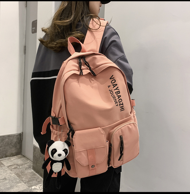 Korean Version Of Large Capacity Wild Backpack College Students Fashion Trend Couple Backpack display picture 41