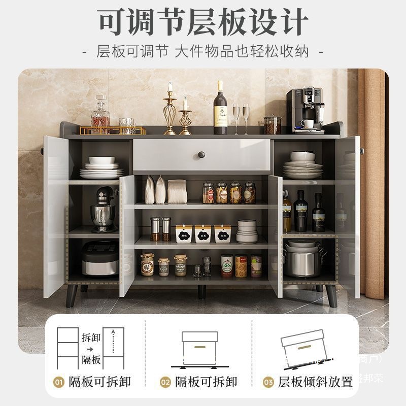 Fábrica de venta directa armario de comedor armario de almacenamiento lujo ligero moderno contra la pared en una sala de estar familiar simple armario de té cocina