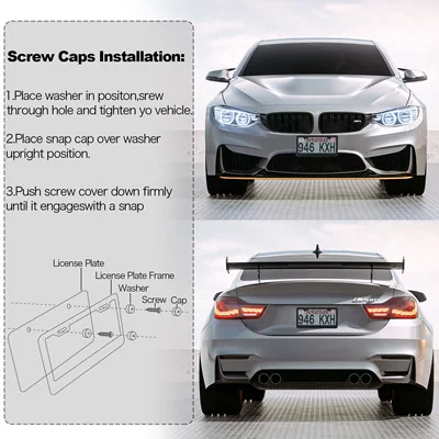 Add Logo, License plate holder/license plate holder