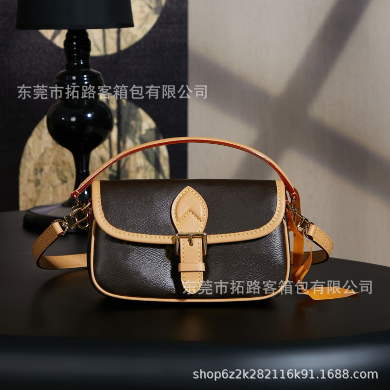 M&Lv Lv Brand Cross-Border Foreign Trade Classic Monogram Diane Mini Baguette Handbag Shoulder Bag for Women