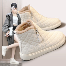 RM882新款2023冬雪地靴中帮拉链加绒鞋学生板鞋网红薄底轻便增高