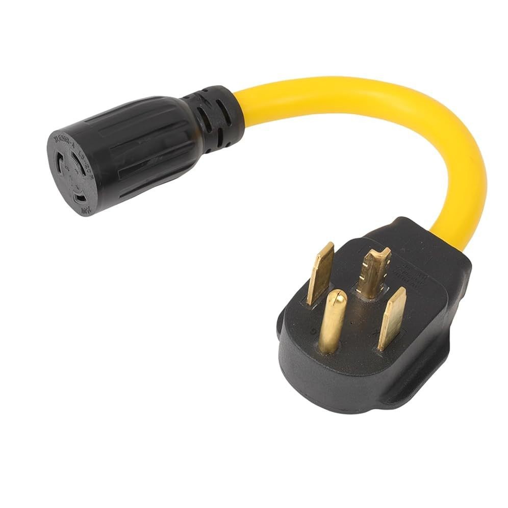 NEMA 14-30P到L6-20R 240V 20安培 4针公插到扭锁 3针母插口接收