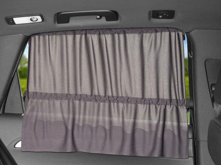 Cross-Border Hot-Selling Car Sunshade Curtain for Side Windows, Privacy Protection, Sun Protection, Heat Insulation, Suction Cup Car Window Curtain, Interior Heat Insulation Curtain