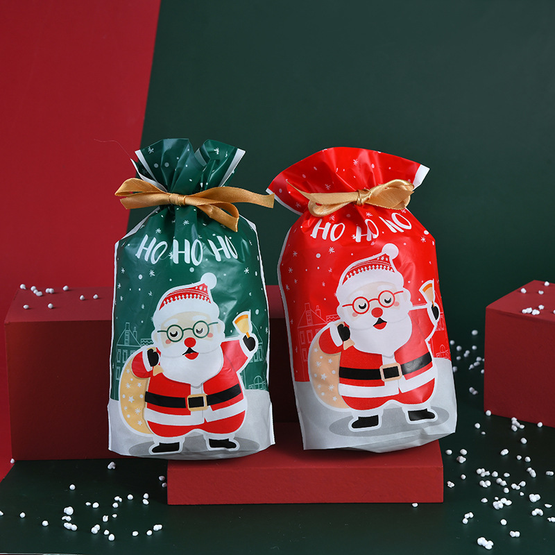 クリスマスプレゼントのお菓子の束口焼き包装袋牛圧延糖雪花ショートニング包装袋キャンディービスケット巾着袋|undefined