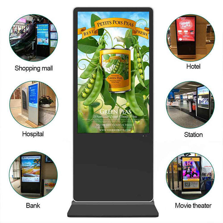 49 pulgadas HD LCD vertical anunciante con pantalla táctil soporte de piso Android / Windows fabricante del sistema operativo