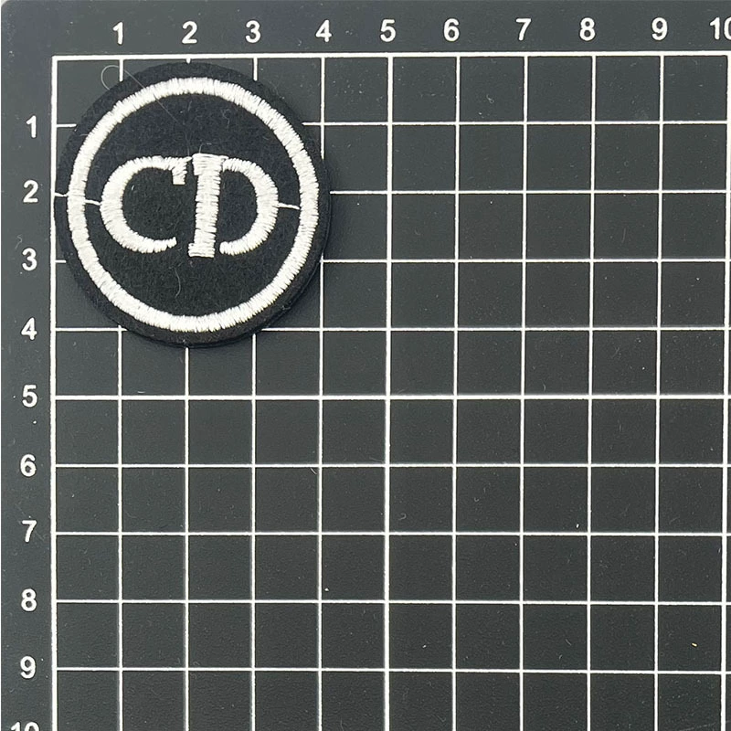 Компьютерная вышивка нашивка для одежды значок наклейки черно-белые цветные круглые ткани наклейки кросс-бортовые поставки ремонт одежды наклейки
