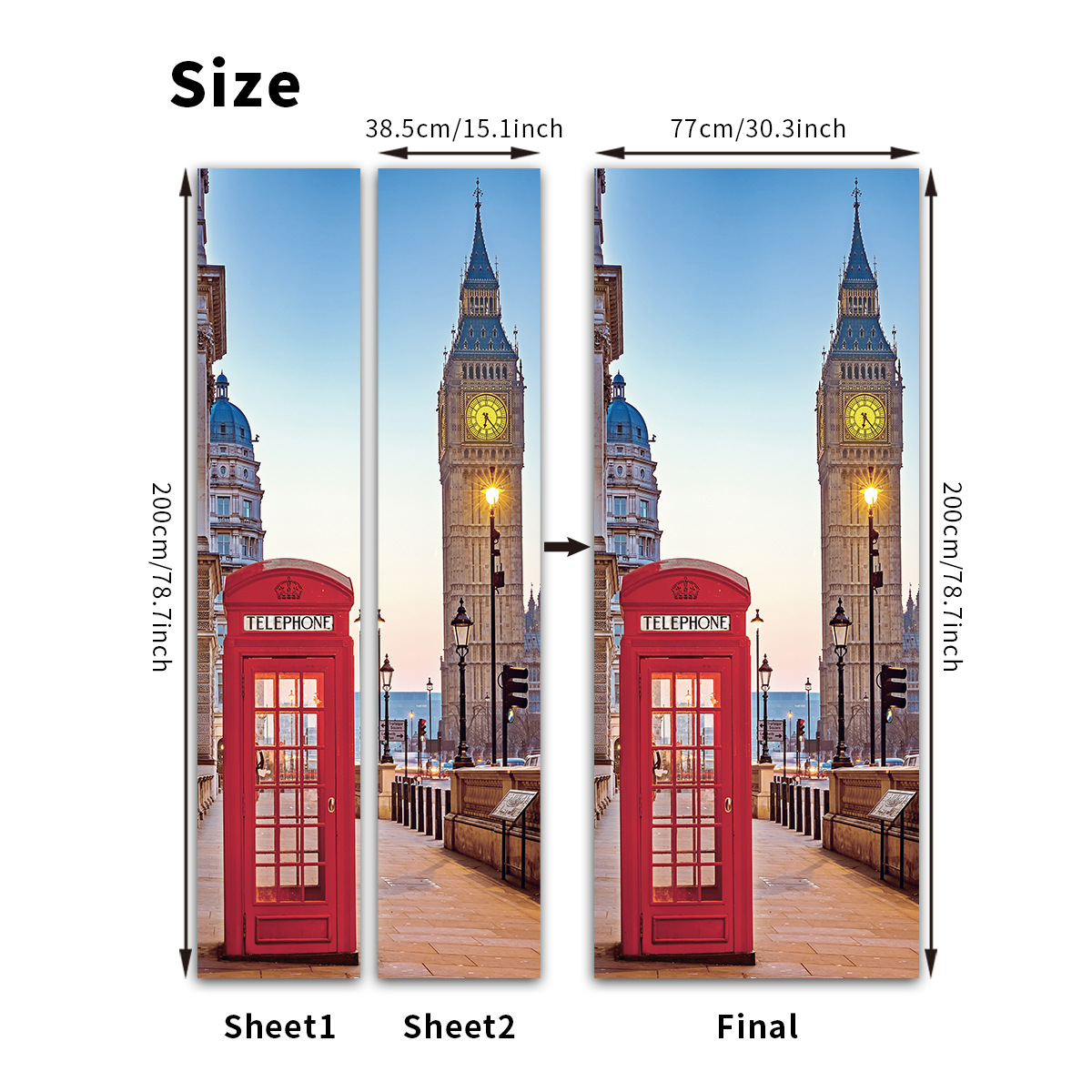 Pegatinas para puertas 3D respetuosas con el medio ambiente, autoadhesivos, fabricantes de origen al por mayor, patrones populares transfronterizos de alta definición, adhesivos para puertas impermeables, a prueba de aceite y antiincrustantes