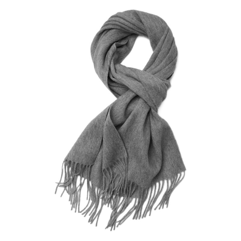 2026 New Product Recommendation: Wool Scarf in Solid Color, 30cm Wide, Couple's Red Scarf, Thick Style, Autumn and Winter Warm Neck Scarf for Women