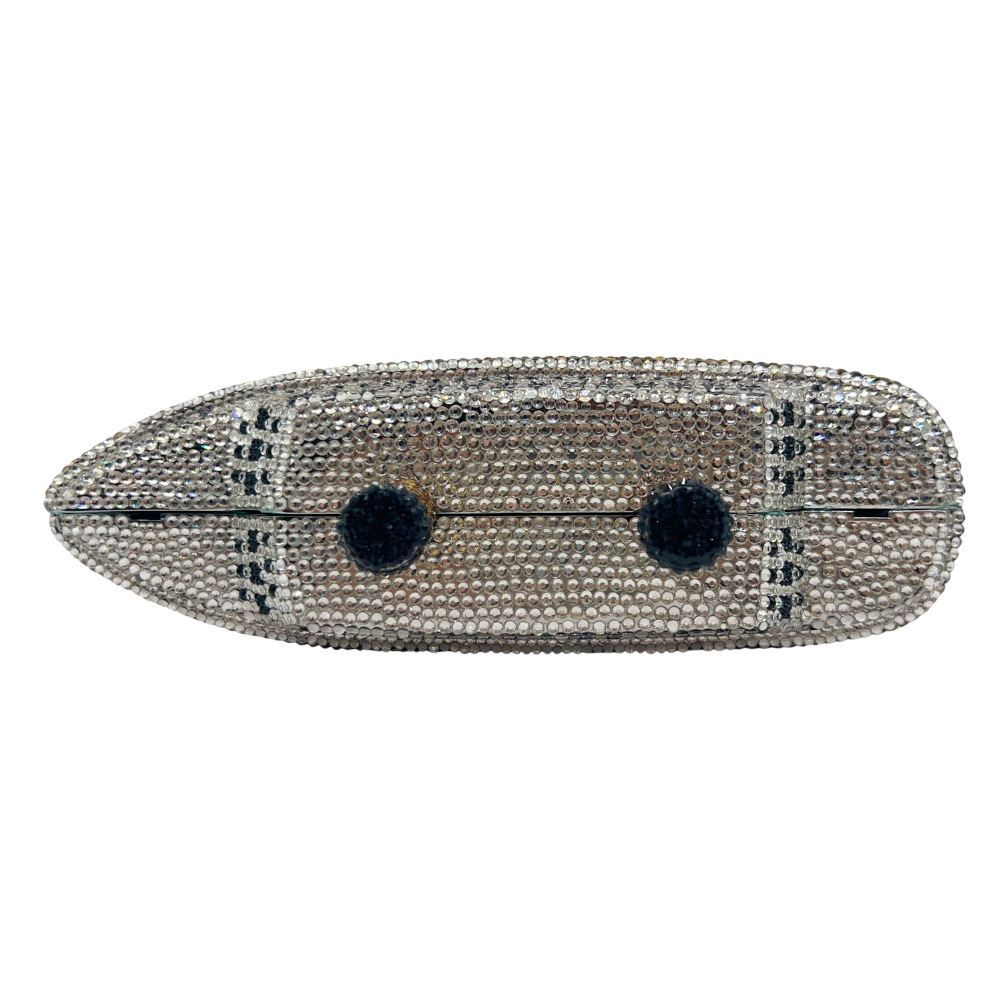 Túi clutch nữ đính đá pha lê cao cấp dự tiệc — Đen và đỏ, Tùy chỉnh các màu khác chi tiết 1
