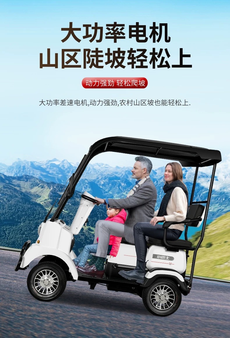 Wholesale M3 Small Bus Electric Four-Wheeler Elderly Scooter Home with Shed Battery Car Elderly Scooter Electric Motorcycle