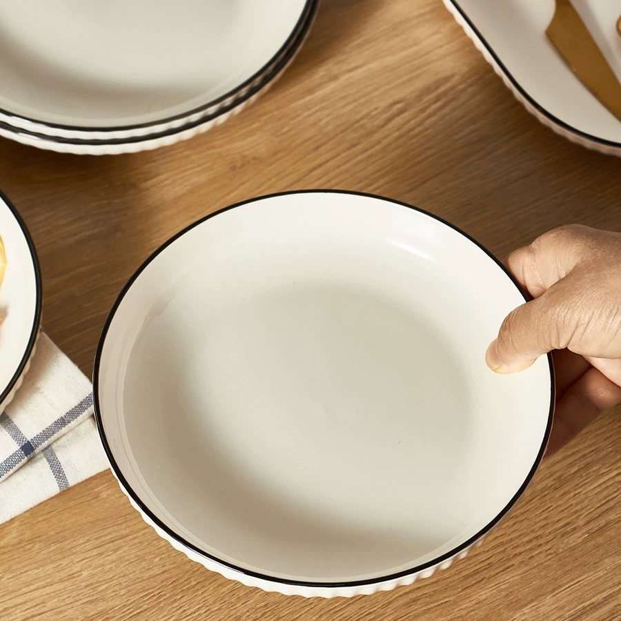 Набор посуды в японском стиле, бытовая керамическая плоская тарелка, холодная тарелка, круглая тарелка, тарелка для приправ, рисовая тарелка, практичная тарелка