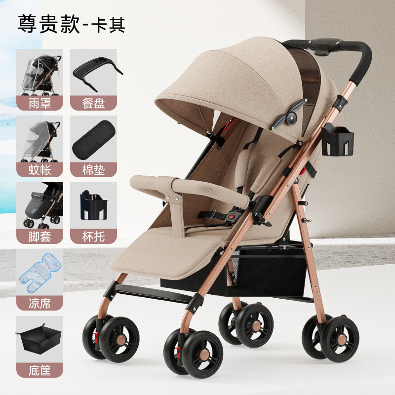 Mayorista bidireccional cochecito de bebé se puede sentar y acostarse bebé ultra ligero plegable pasear artefacto mágico para el recién nacido portátil