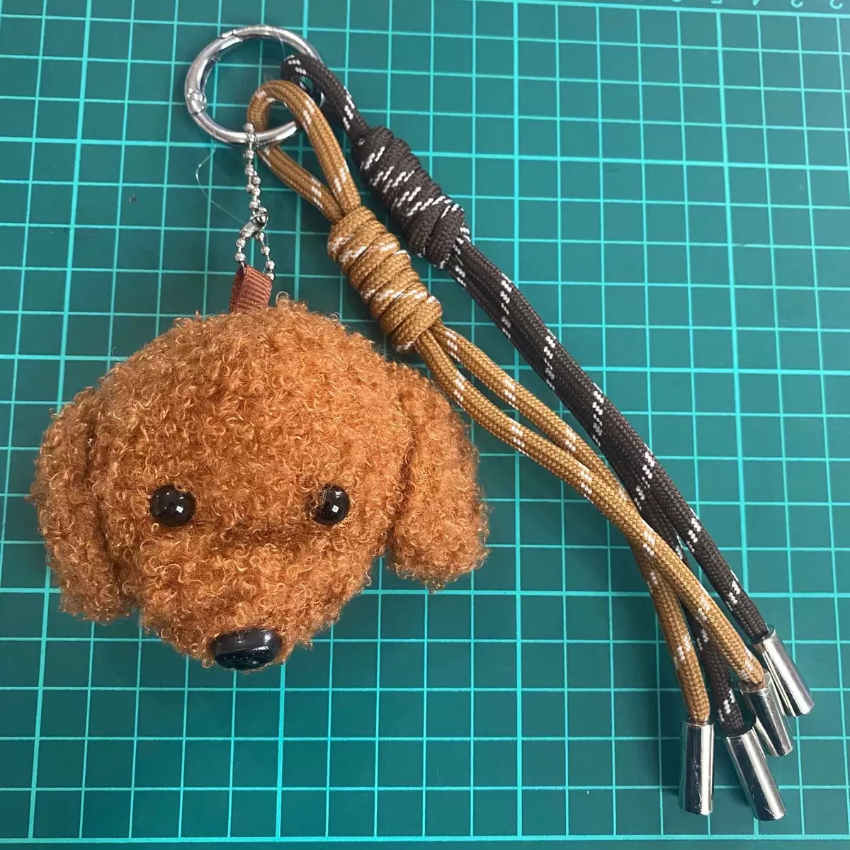 lindos bolsos de peluche perros Teddy colgantes trenzados DIY perros llaveros relleno de algodón muñecas perros Teddy colgantes