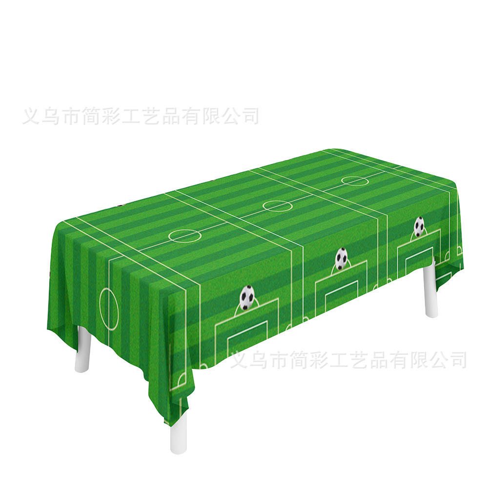 Nuevo transfronterizo Copa del Mundo de fútbol fiesta decoración de artículos de papel bandeja toallas de mesa set de diseño de escena de fiesta
