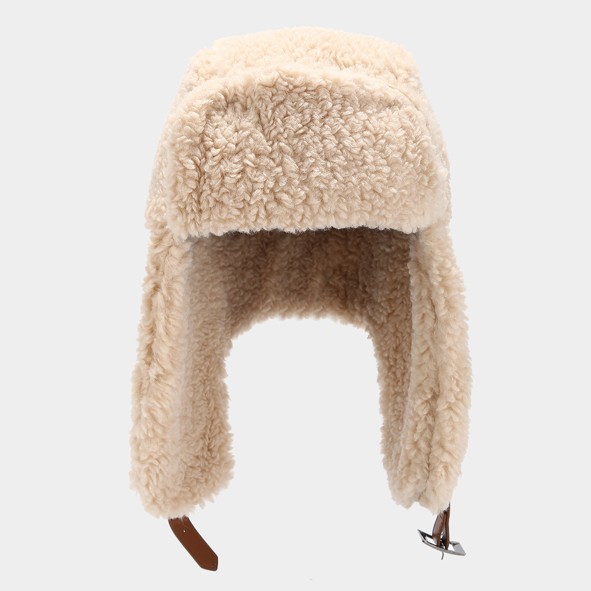 Gorra de cordero de invierno, sombrero Leifeng, tablero de marea para mujer, protector para los oídos a prueba de frío, gorro de esquí cálido para exteriores del noreste engrosado