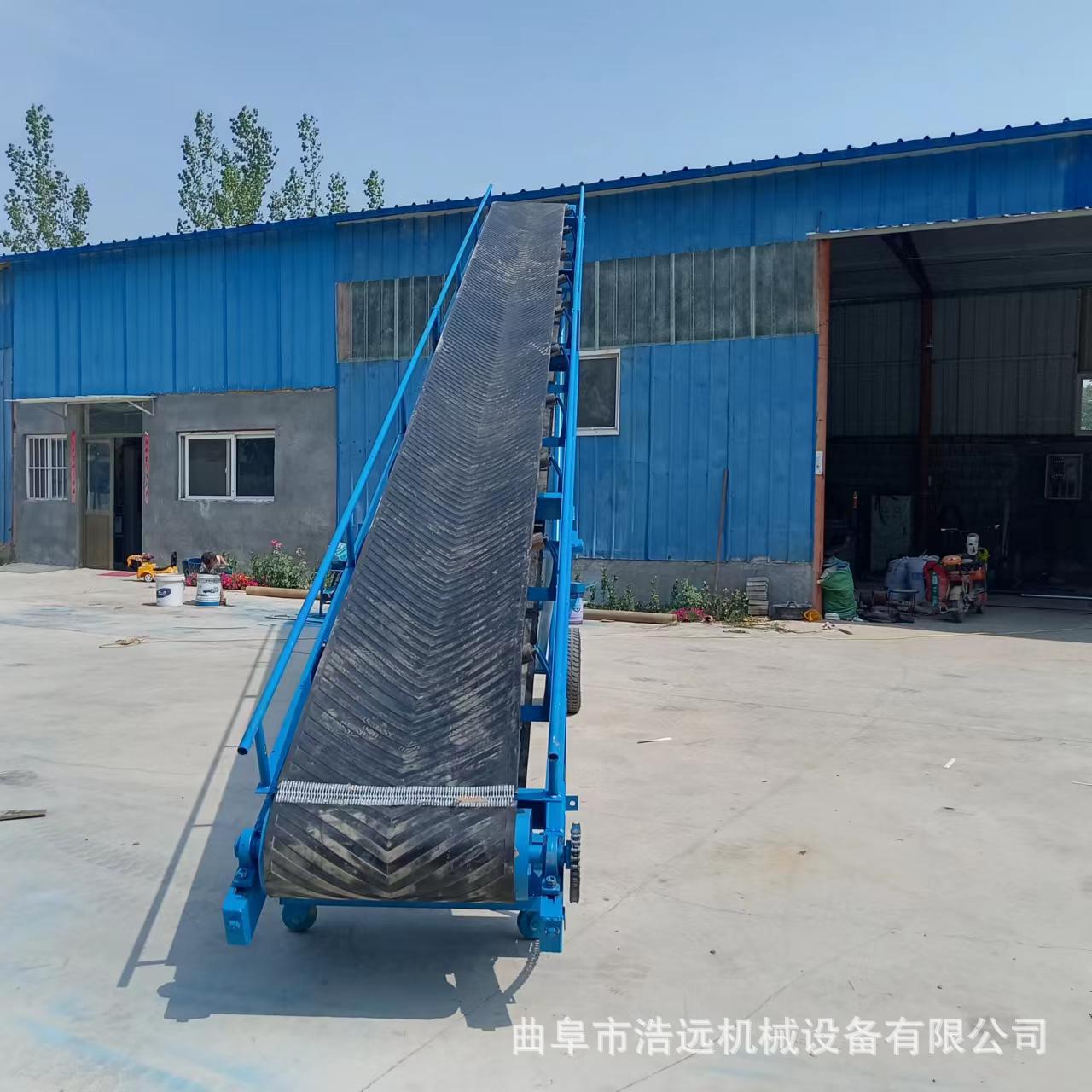 车间码头运输散装石子皮带输送机小型爬坡传送带皮带提升机图片