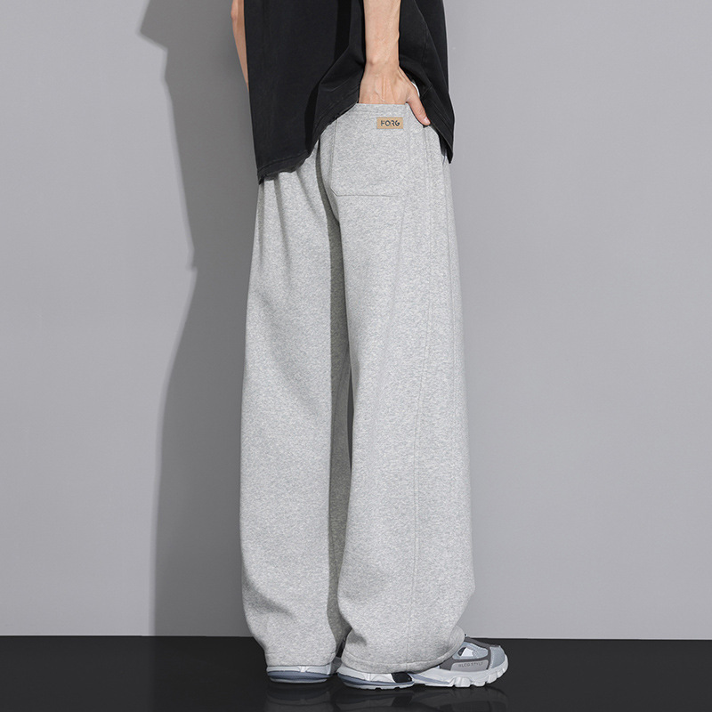 Men's Pants Spring and Summer Sports Sweatpants Men's Drapey Wide-Leg Loose Straight Casual Pants Men's Trendy Brand Long Pants