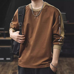 280g重ポンド純綿デザイン感男性アメリカ長袖tシャツ春秋サイズのレトロなカーディガンのファッション
