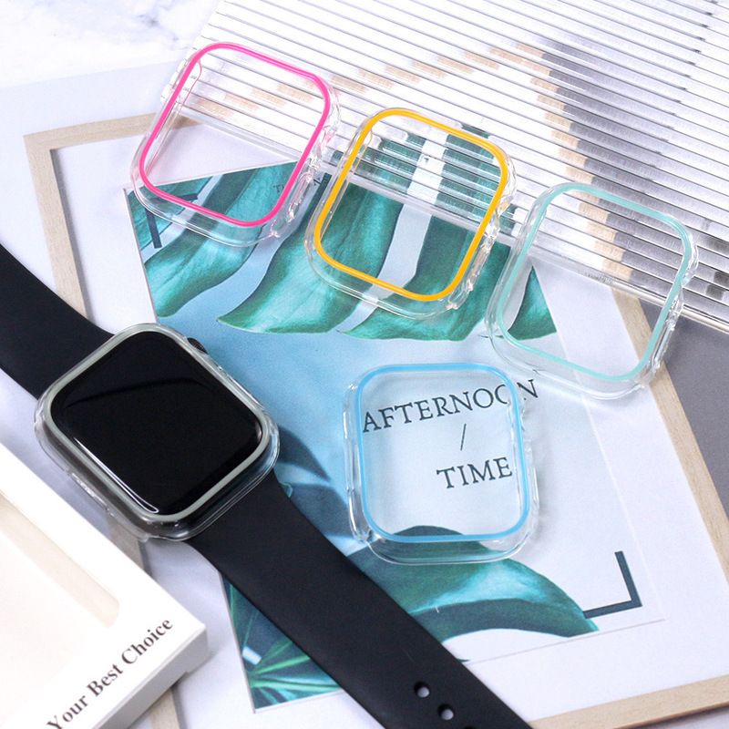 The New S11 S10 Pc Transparent Hollow Luminous Watch Case Is Suitable for Apple Watch Iwatchses7S8 Protective Case