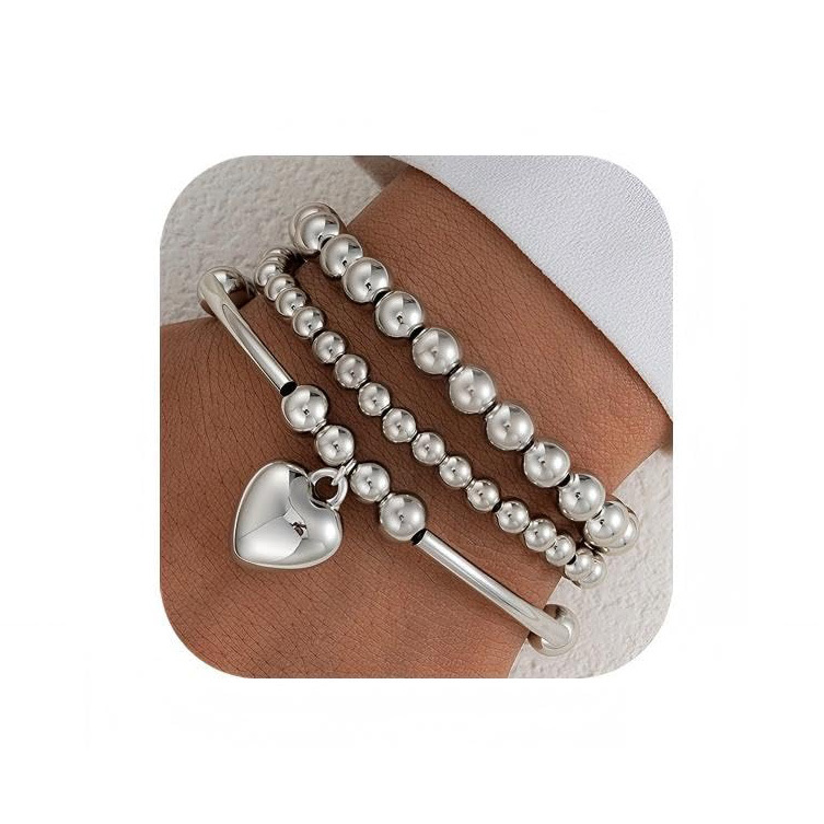 Minimalist Layered Bracelet Set, Stackable And Lightweight Design_voghion.com