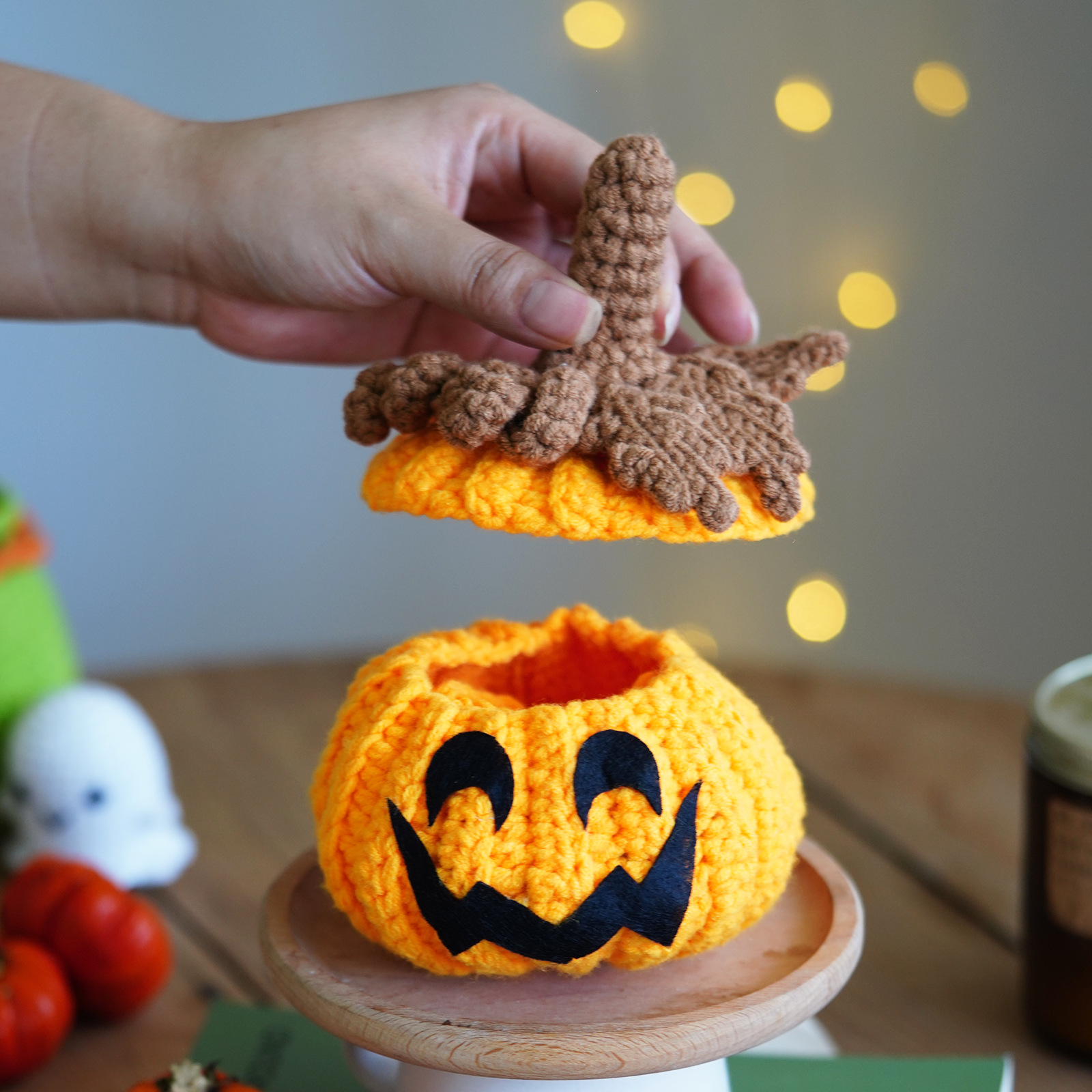 Pacchetto di materiali per uncinetto per bambole manuali unisex, ornamenti per tessitura fai da te fatti a mano, regalo di Natale per Halloween_voghion.com