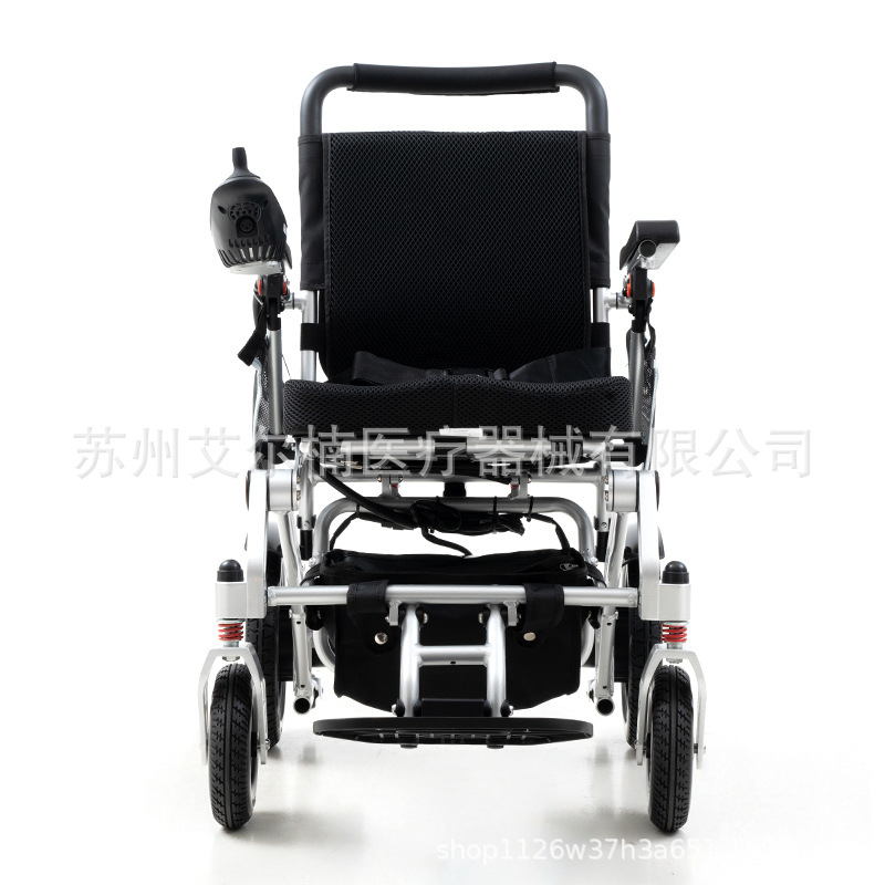 Silla de ruedas eléctrica ultraligera transfronteriza capaz de subir al avión, metro, silla de ruedas de aleación de aluminio plegable, scooter inteligente para personas mayores
