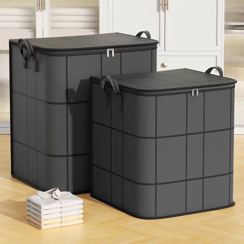 Bolsa de almacenamiento de edredón gruesa, bolsa de ropa de gran capacidad, bolsa de almacenamiento de tela resistente al desgaste, caja de almacenamiento plegable para armario