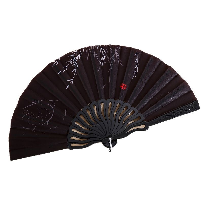 Abanico Plegable de Plástico Estilo Chino para Mujer, Abanico Plegable para Disfraces de Verano, Abanico Plegable para Danza y Espectáculos al por Mayor