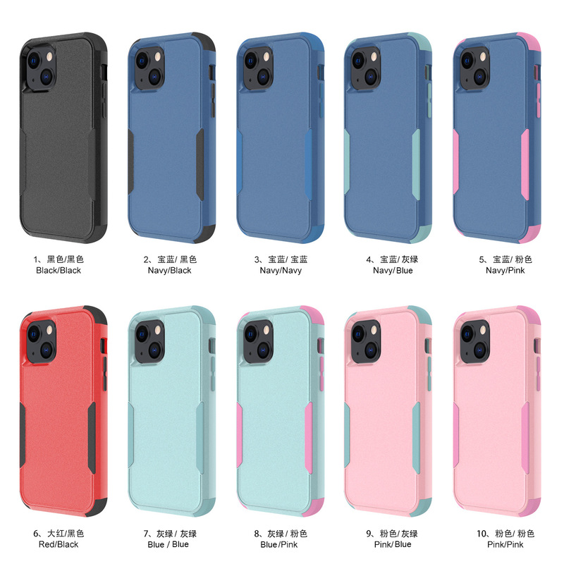 For Apple iPhone13 Phone Case Commuter Three-in-One Bayer Material Anti-drop Protective Case Factory Direct Sale