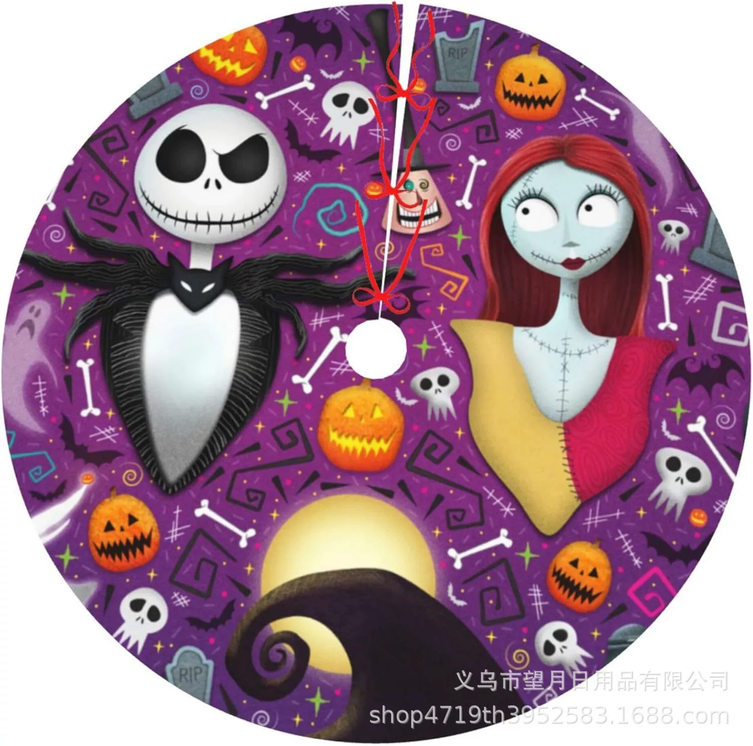 Кроссбордная сеkс Halloween елочная юбка новая фланелевая линя рождественские украшения тыква призрак летучая мышь черная кошка ведьма