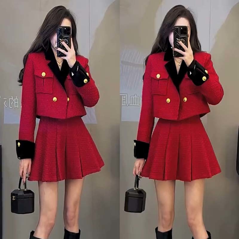 레드 투피스 세트