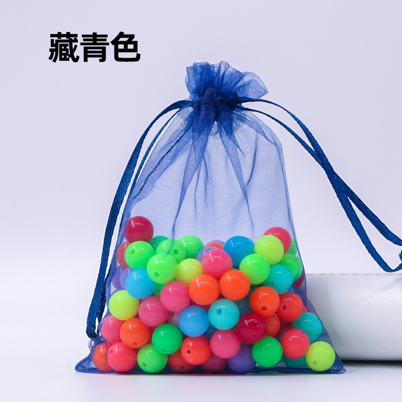 透明白色巾着袋糸袋通気性ジュエリーギフト収納包装袋化粧品包装網糸袋卸売り|undefined