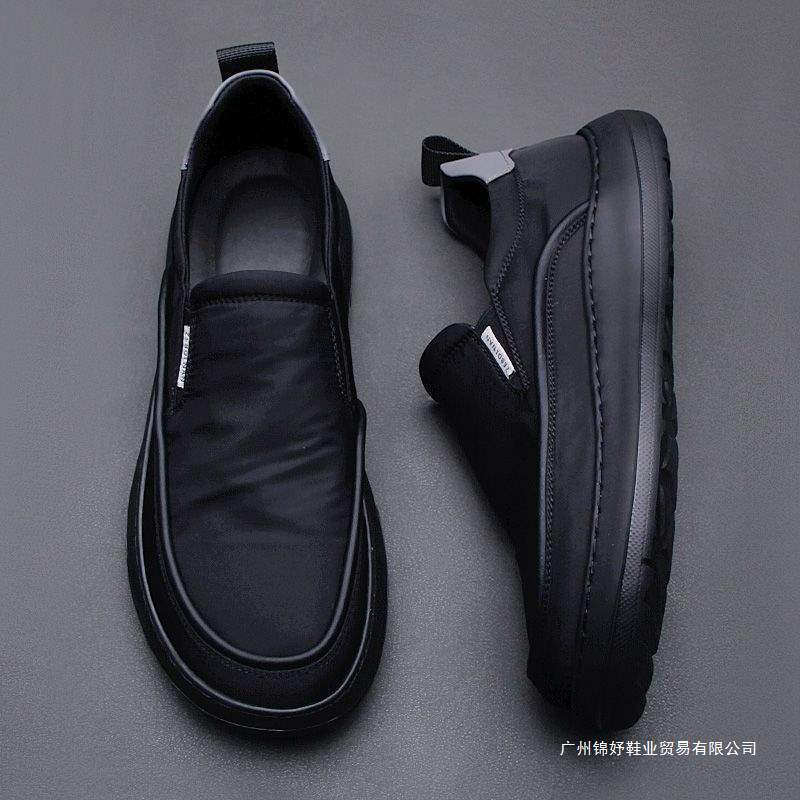 Men's Shoes 2025 Spring New Style Lazy Slip-Ons Versatile Loafers Thick Sole Ultra-Light Comfortable Casual Men's Cloth Shoes