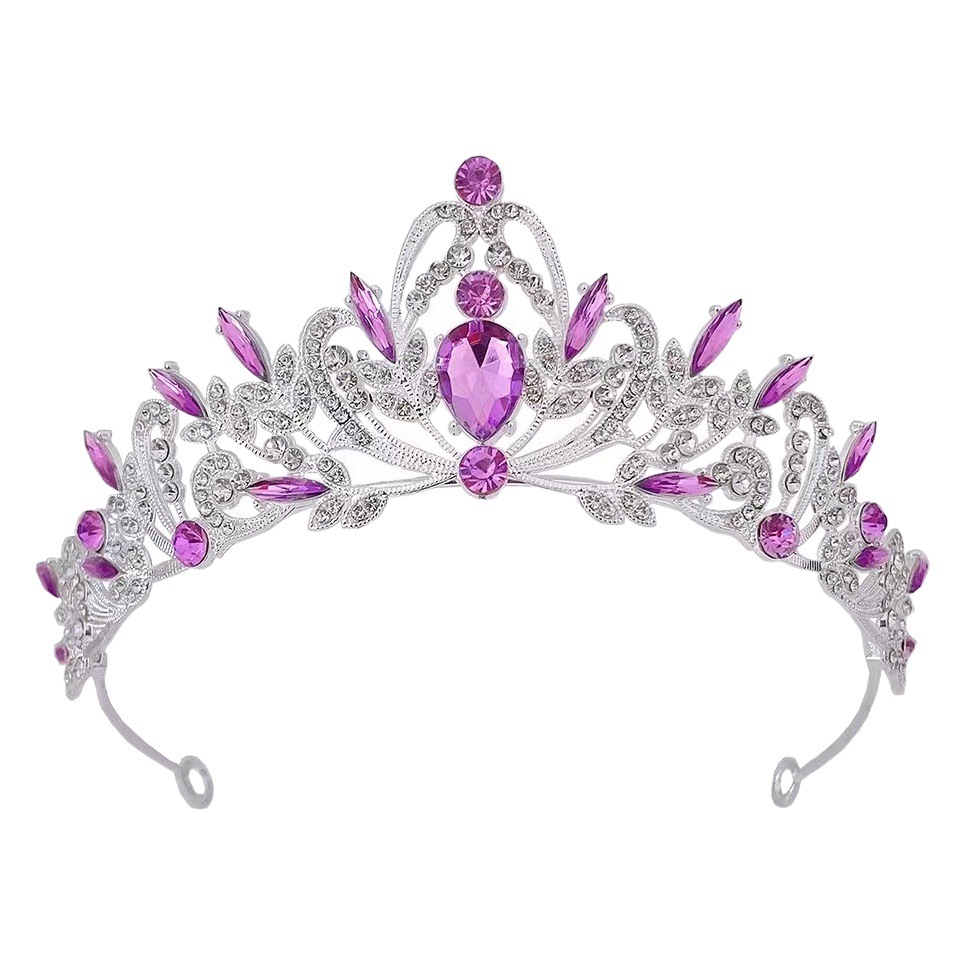 Corona nupcial tocado aleación negro vintage barroco cristal boda Vestido accesorios rendimiento pelo corona