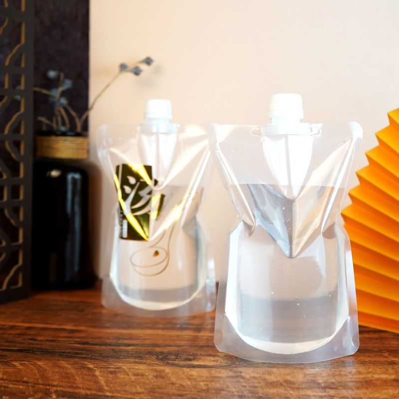 透明汤袋750ml袋螺蛳粉米粉汤高汤大容量口径22mm外卖自立吸嘴袋