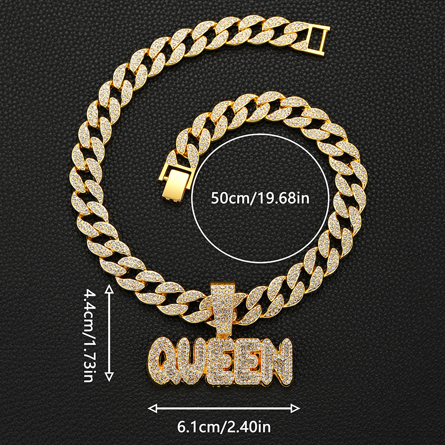 Colgante de oro con cadena cubana 20inch